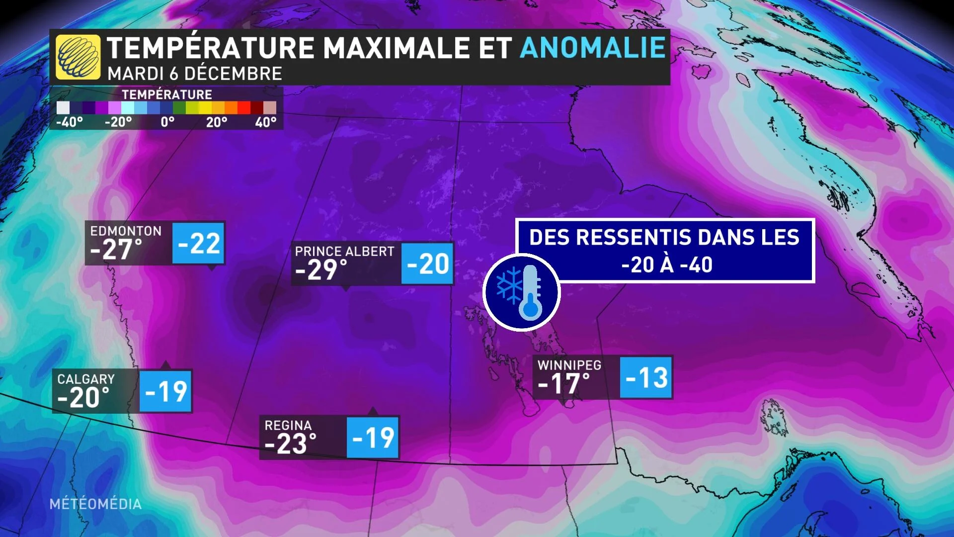 Température maximale et anomalie