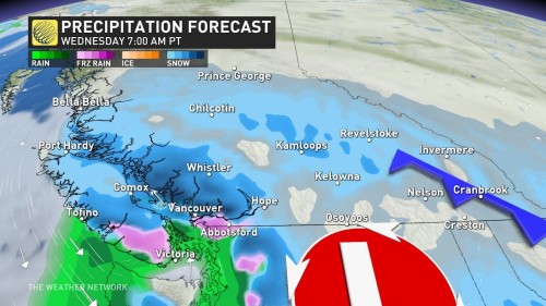 Plan accordingly: A new, messy storm is targeting the South Coast - The  Weather Network