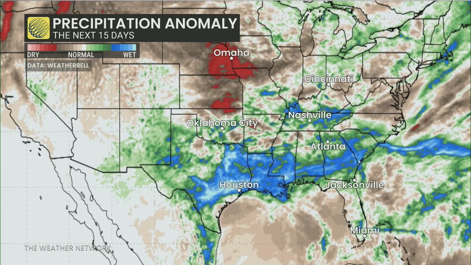 Florida Precipitation Anomaly May 2026