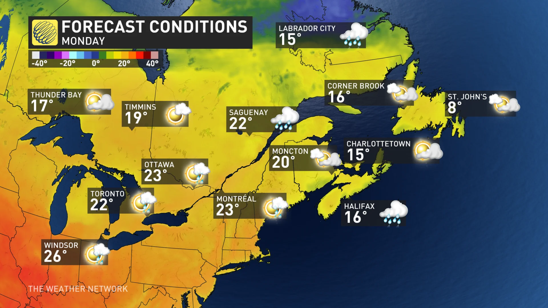 Monday May 20 Eastern Canada temperatures_May 15