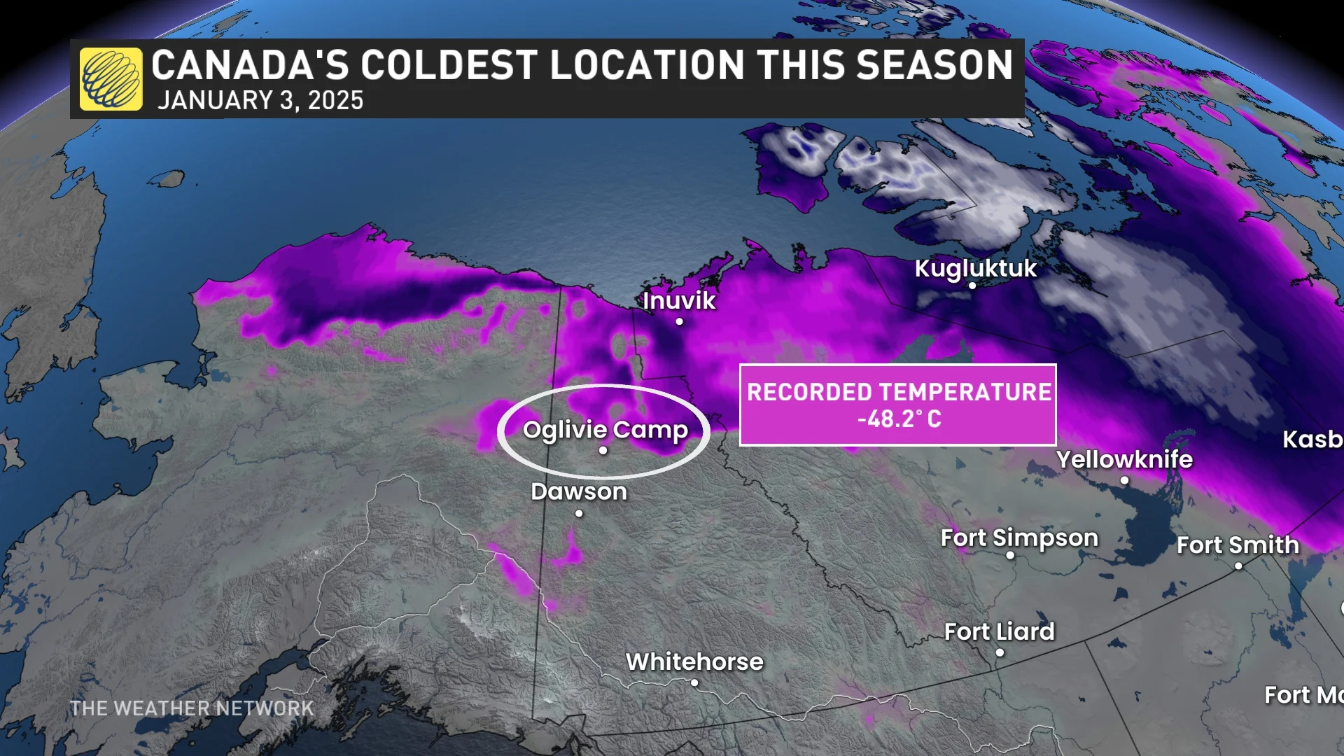 Baron - Canada-s coldest temperature Jan 3 2025
