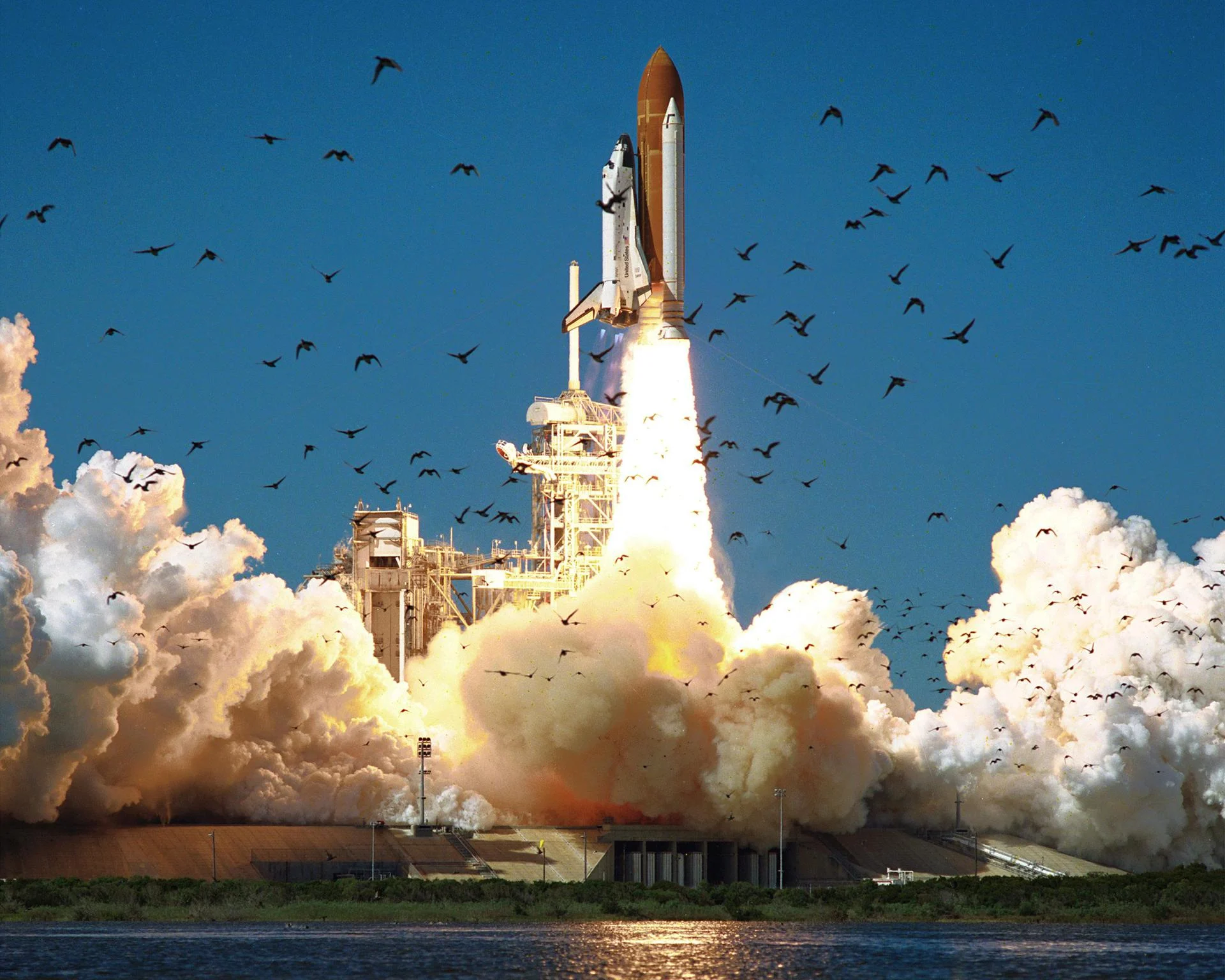 (NASA) Space Shuttle Challenger final liftoff January 28, 1986