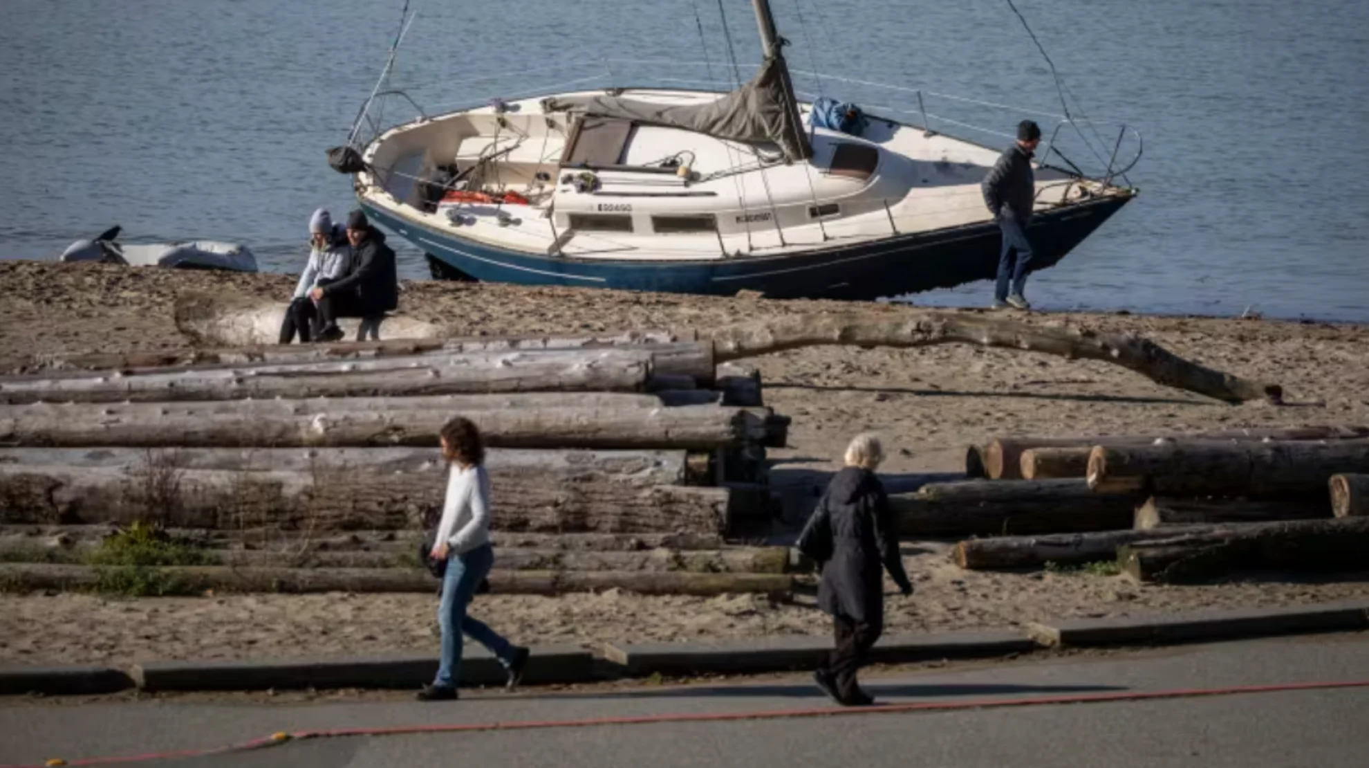 Number of boats run aground in Vancouver's False Creek after windstorm