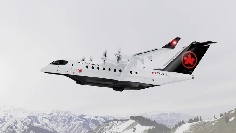 The ES-30 electric-hybrid aircraft will fly on battery power. (Air Canada/ Heart Aerospace)