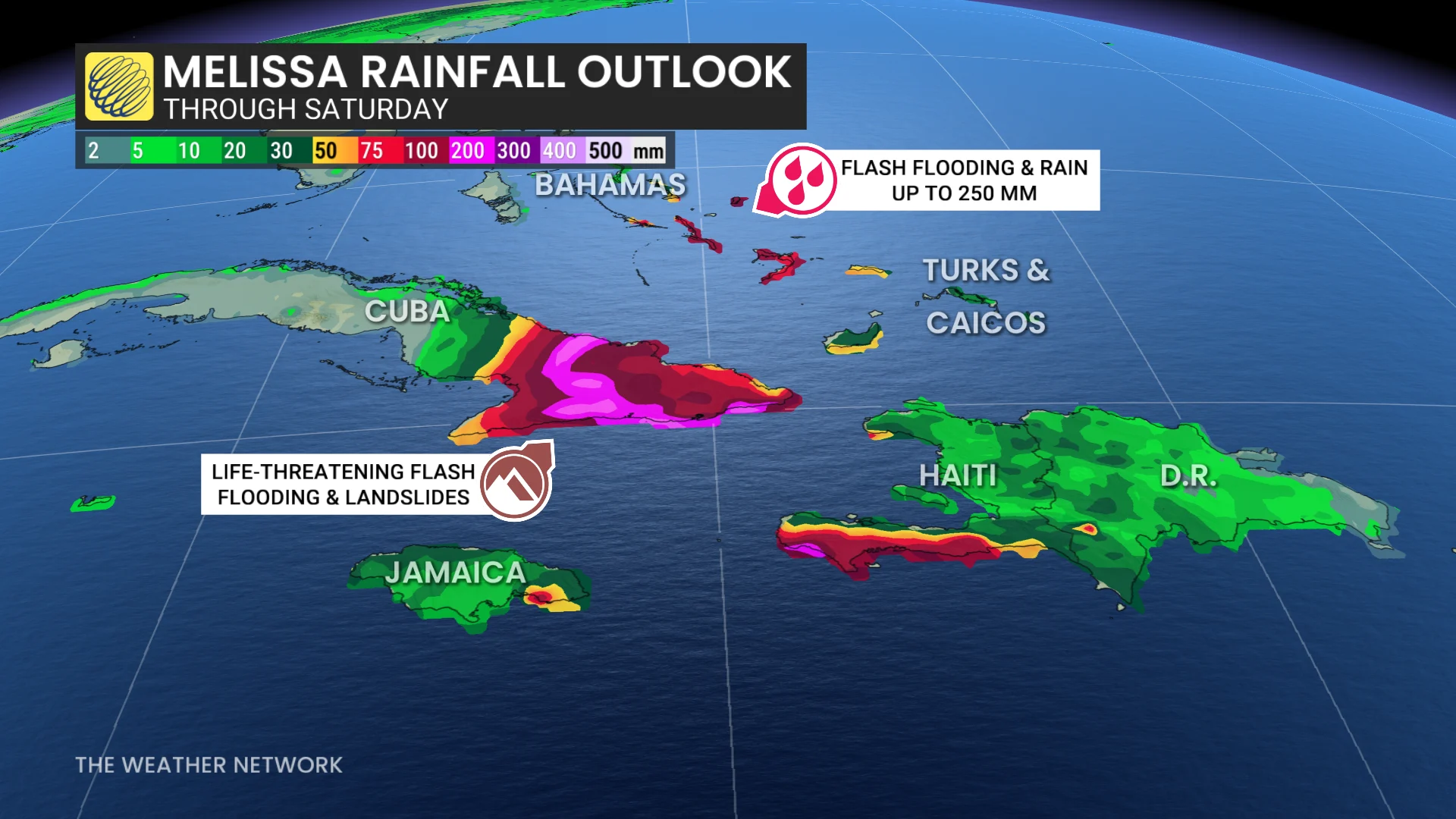 Baron - Melissa rainfall outlook - Oct 29