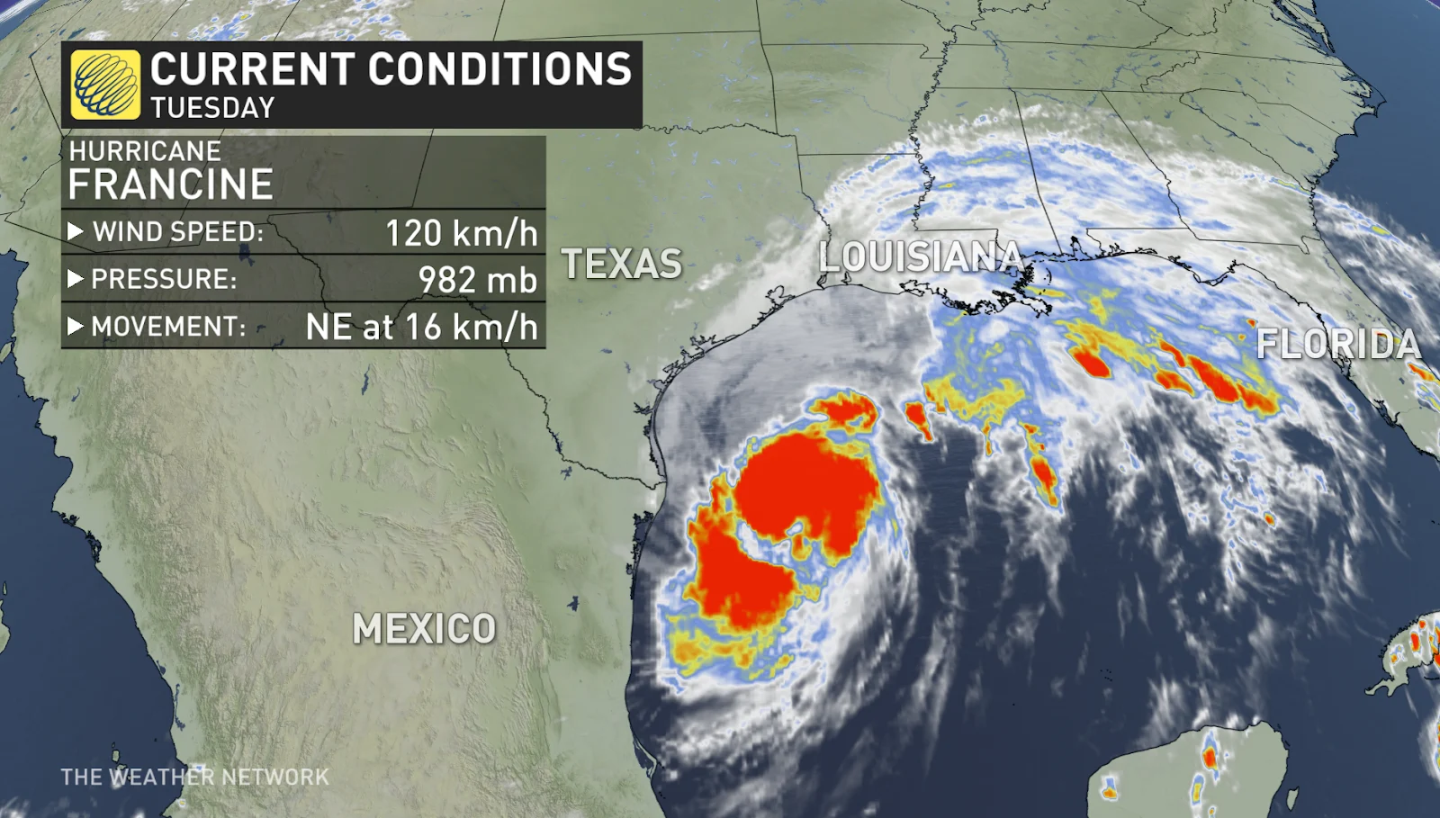 Baron - Francine current conditions Tuesday