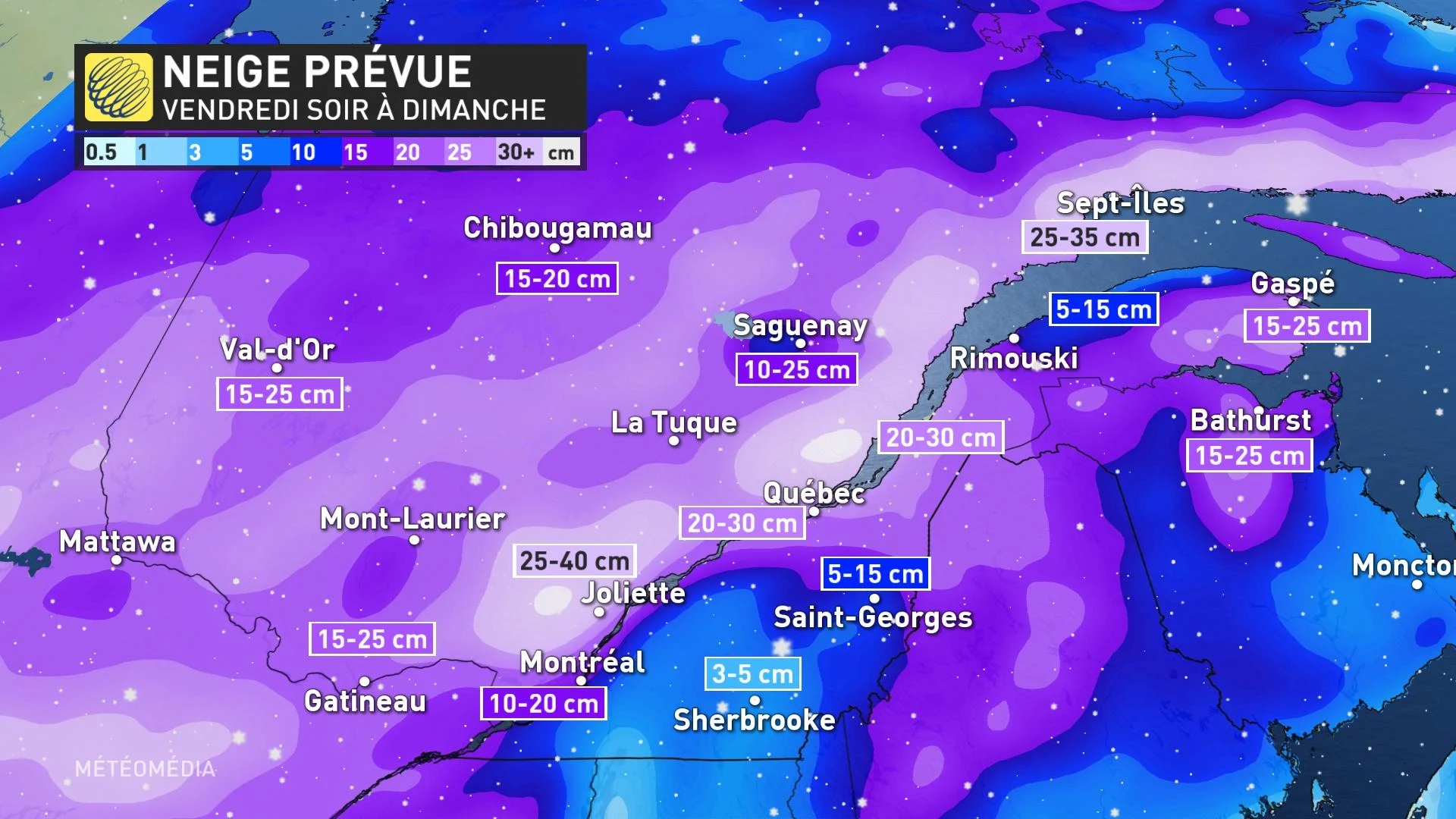 NEIGE PRÉVUE QC