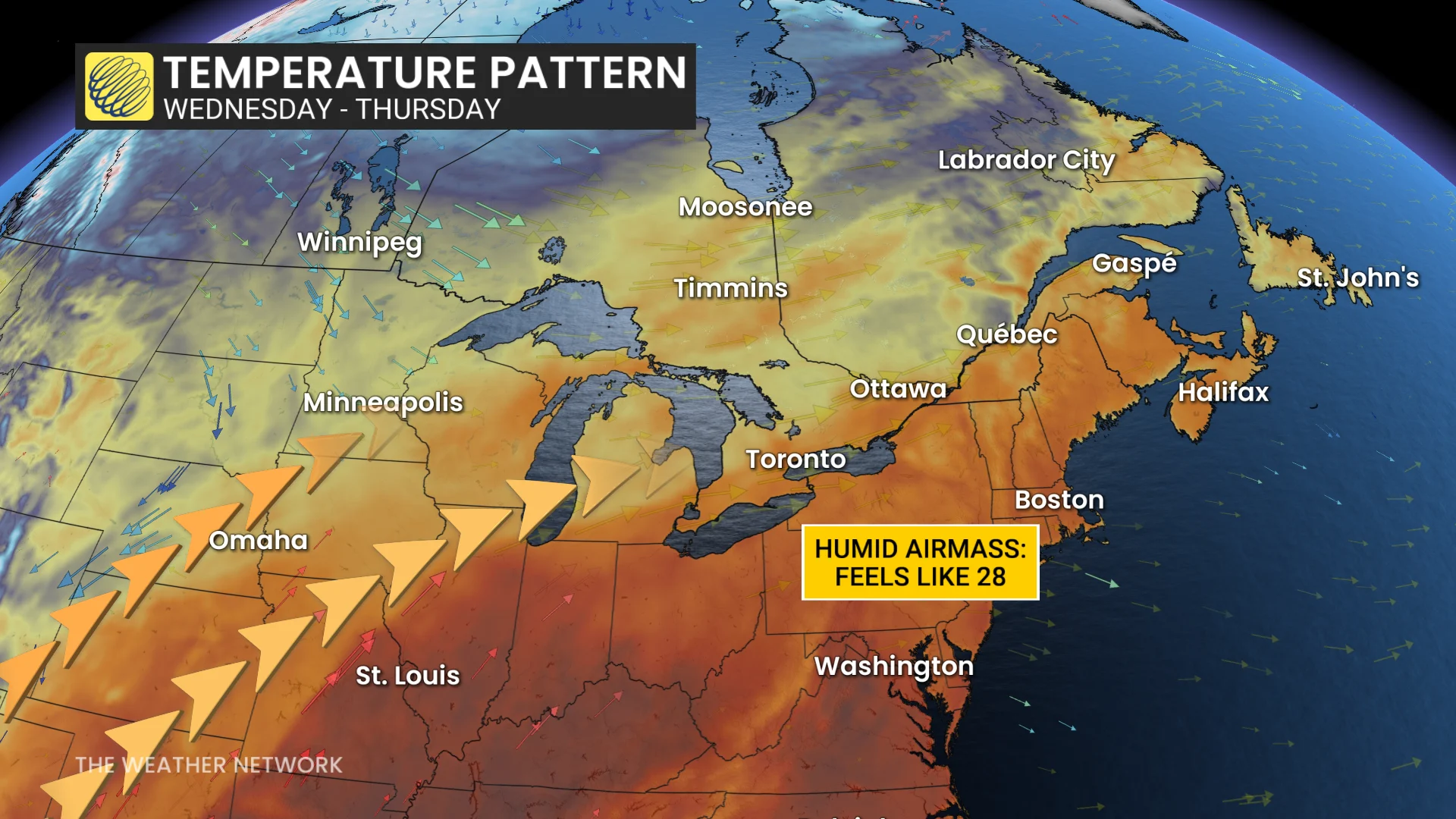 Baron - Ontario temperature pattern - Sept 28