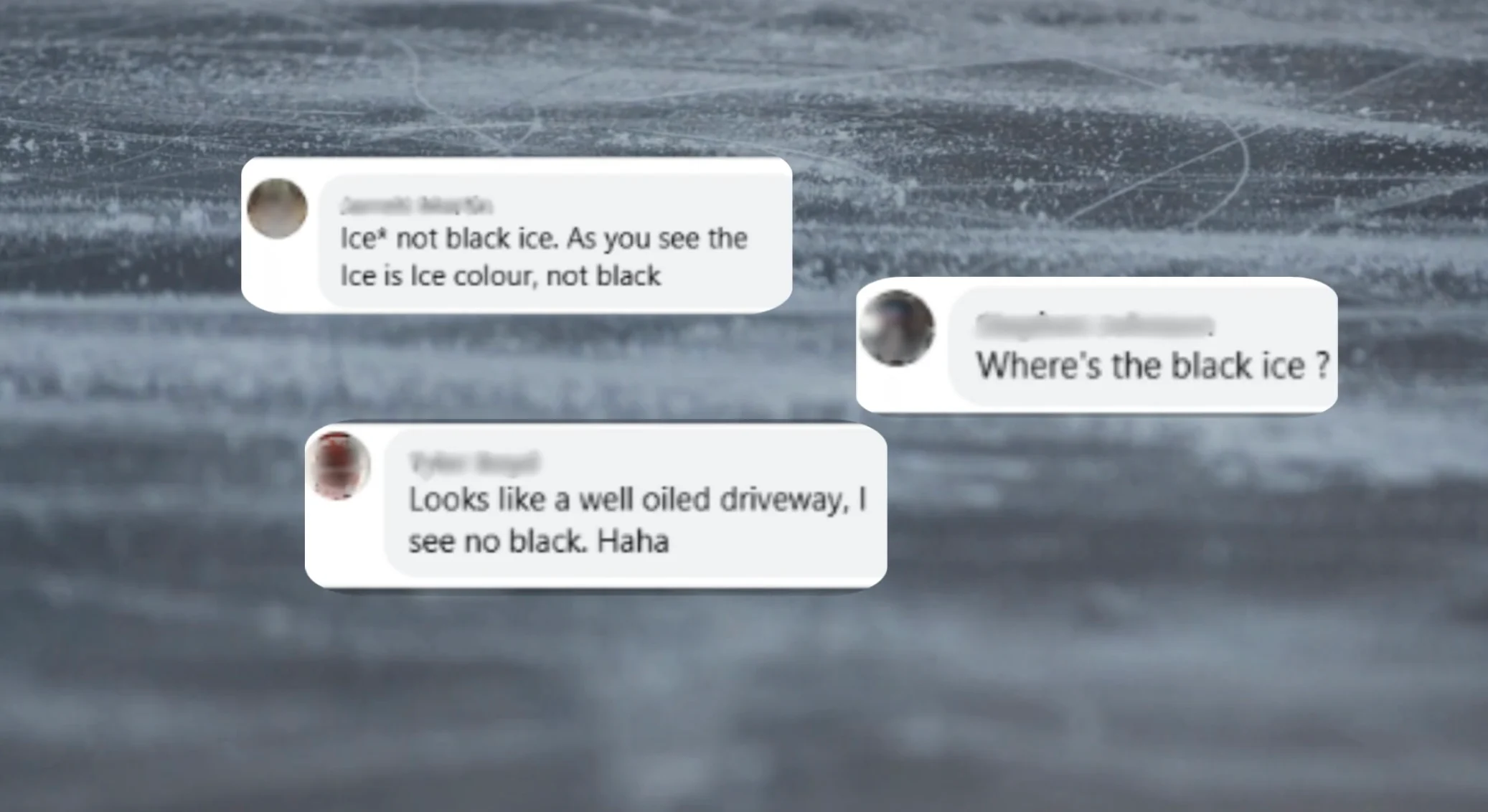 Facebook Comments on black ice/TWN