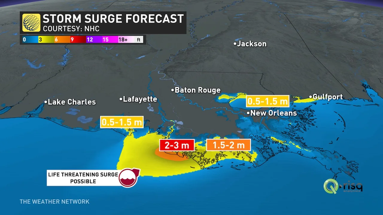 Fracine storm surge forecast Sept. 11