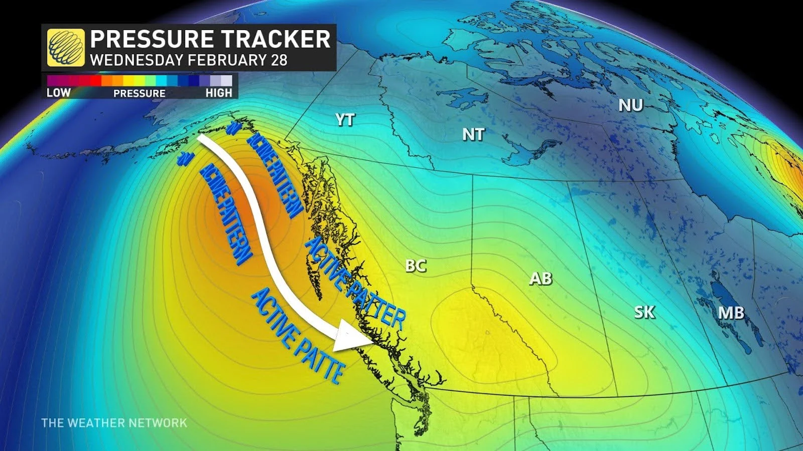 British Columbia pressure pattern