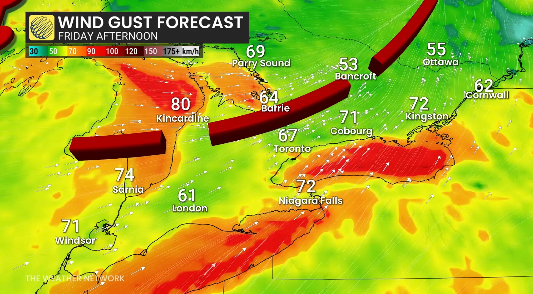 Baron - Ontario winds Friday afternoon - Dec19