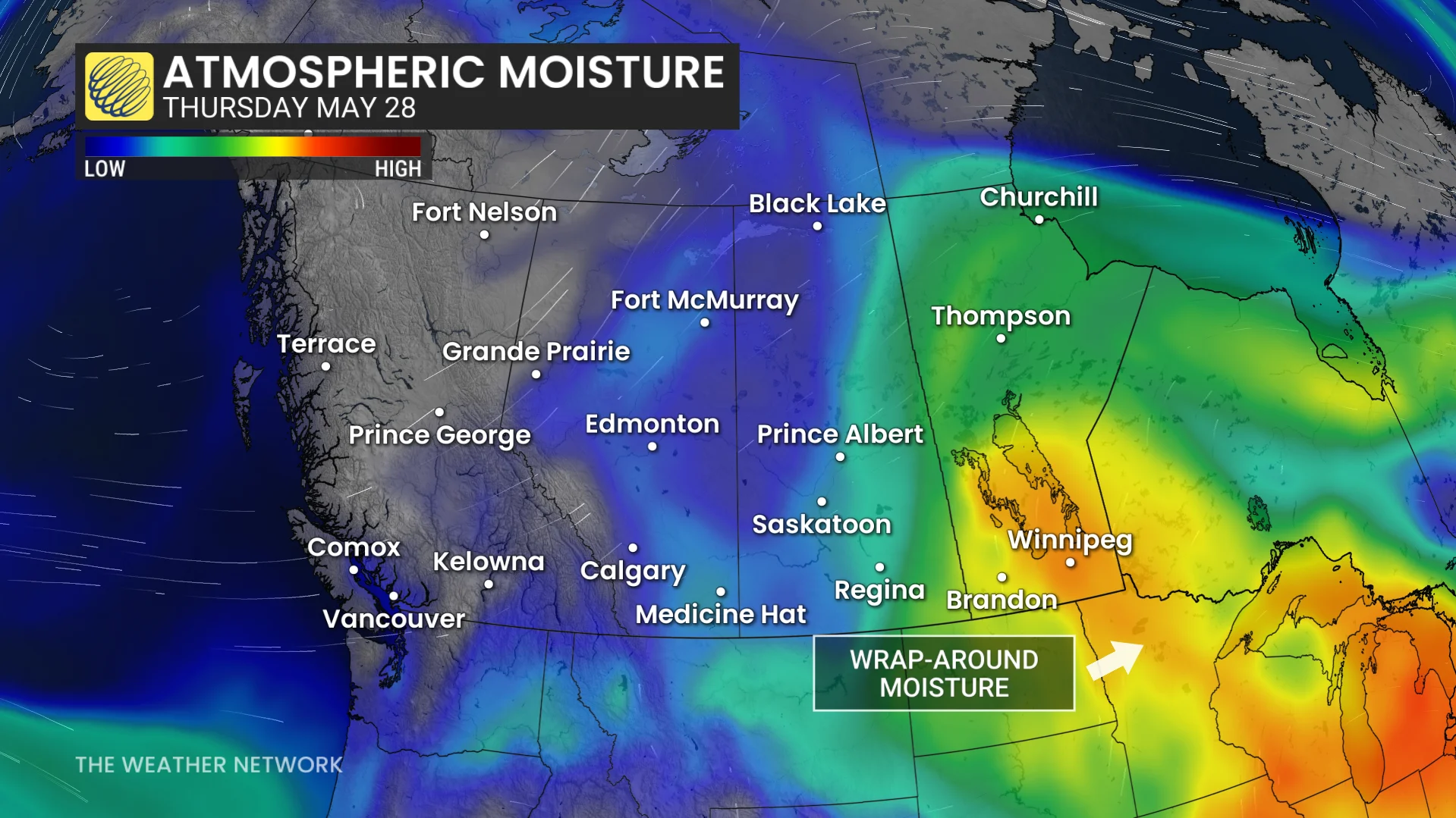 Baron - Western Canada end of May precipitation