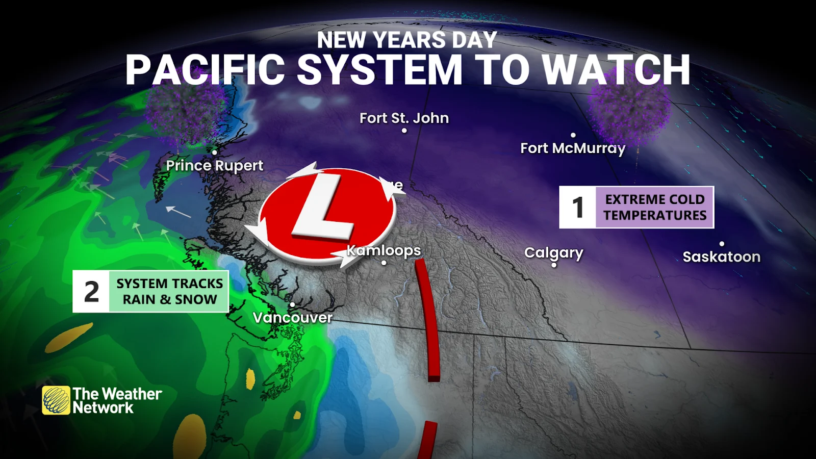 New Years Pacific Storm System