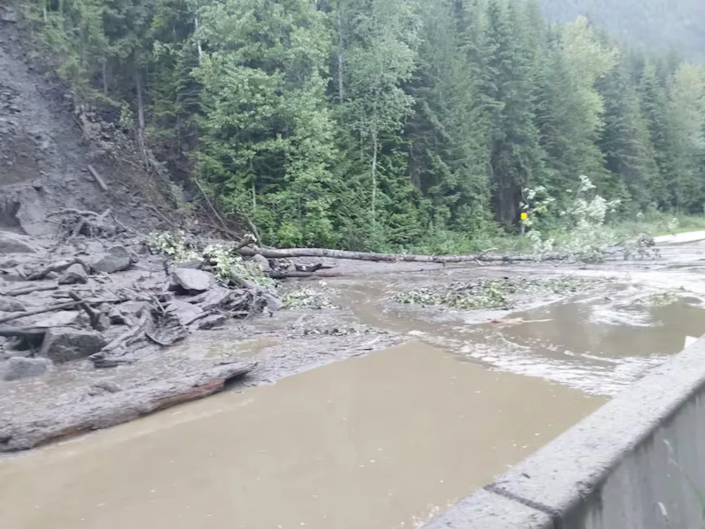 Landslide Highway 1 BC May 2026 (Parks Canada CBC)