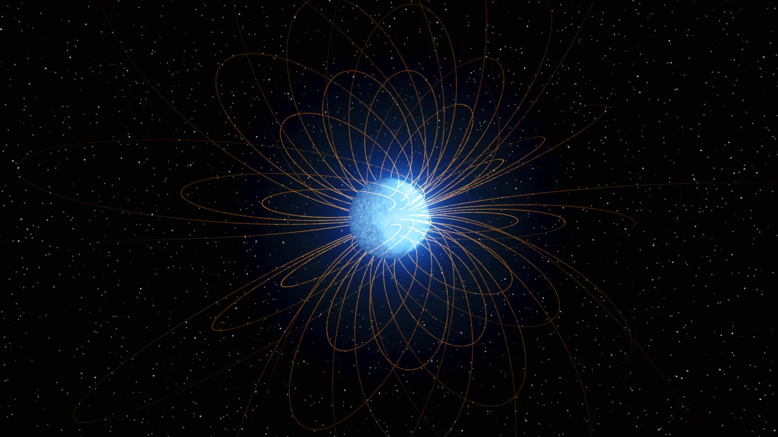 Two-Faced White Dwarf Star Magnetic Field Lines - K. Miller Caltech IPAC