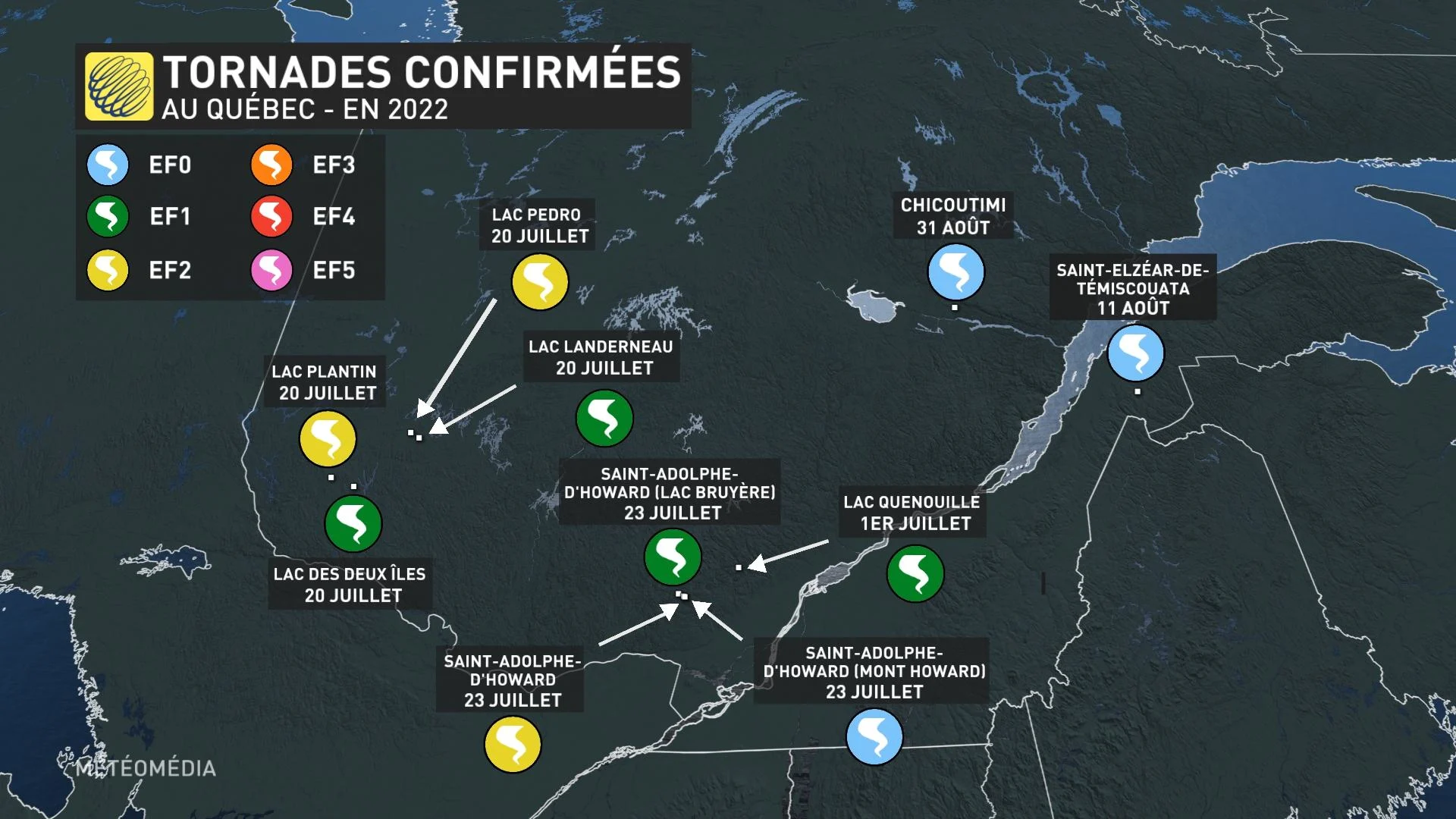 Une 10e tornade est confirmée au Québec MétéoMédia