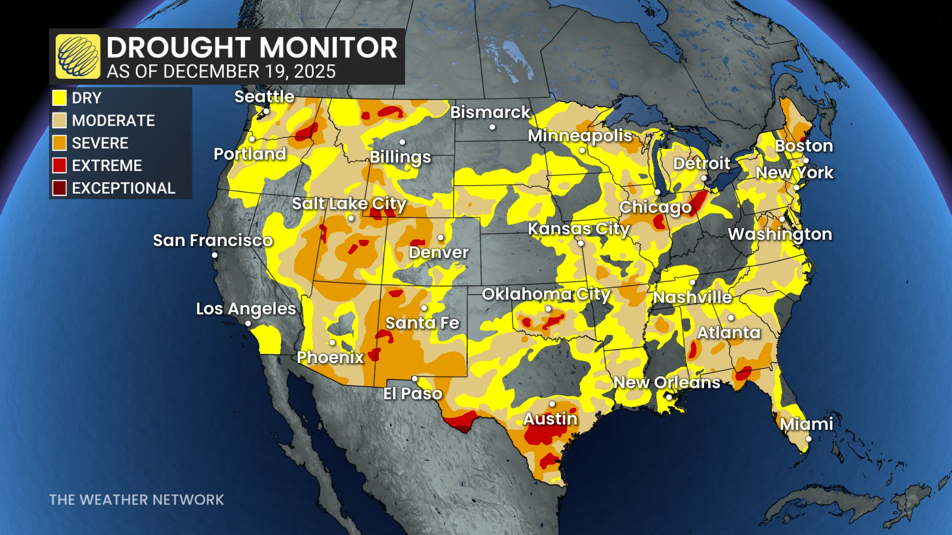 US Drought Monitor December 19 2025