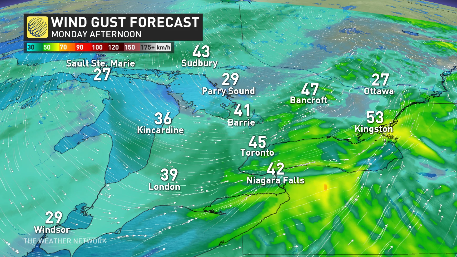 Baron - Ontario winds Monday - Mar31