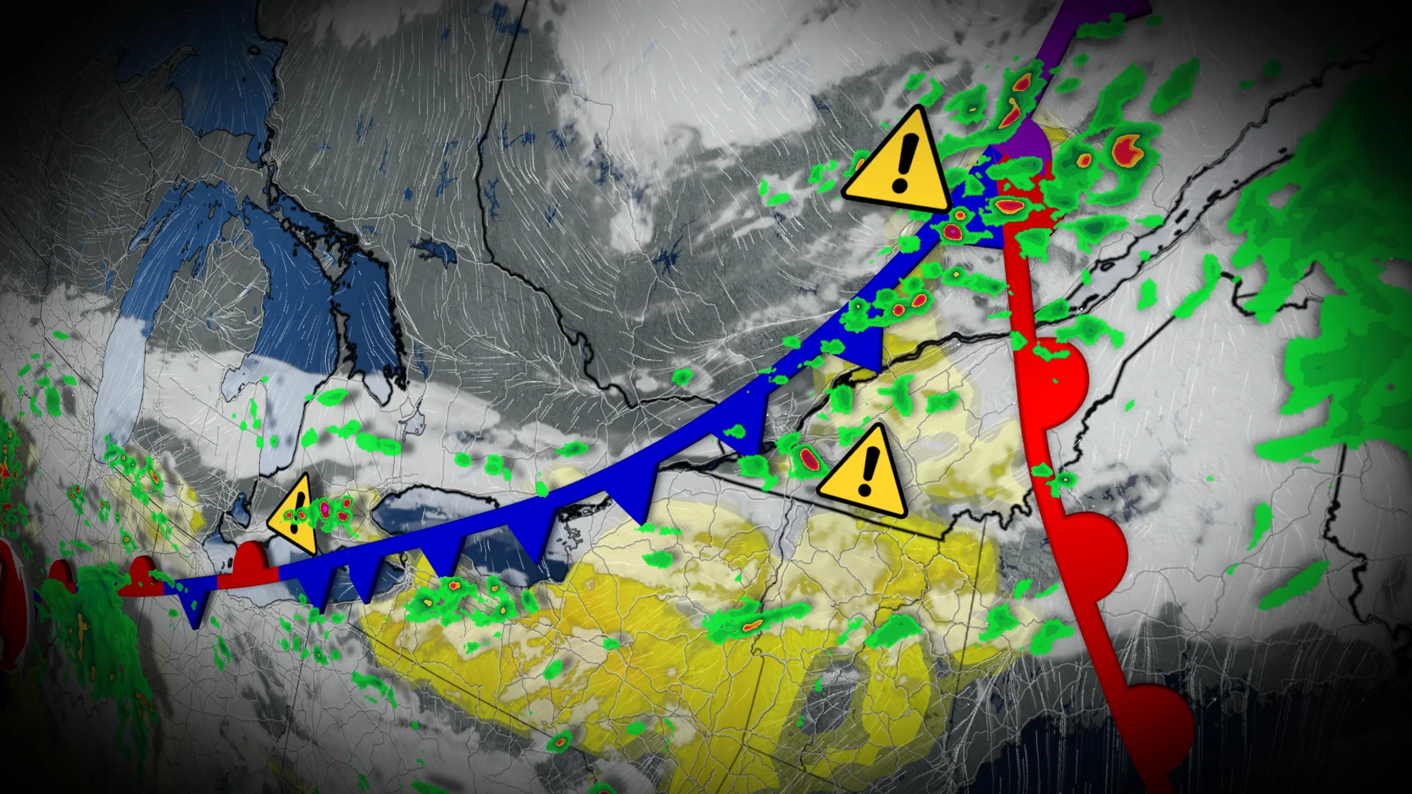 Strong thunderstorms threaten parts of southern Quebec today, as wildfire smoke spreads in from Western Canada. See what to watch for, here