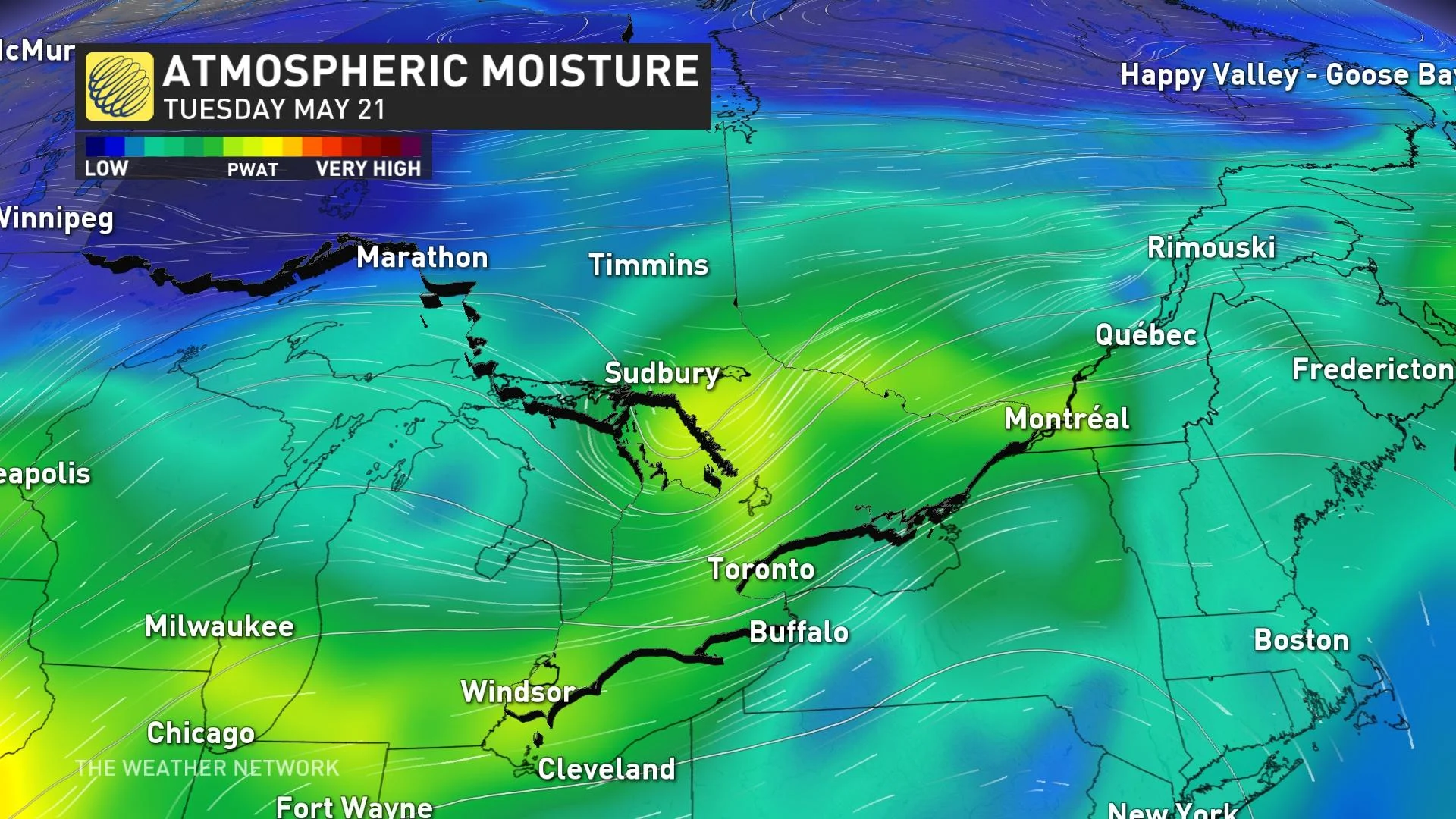 Ontario atmospheric moisture Tuesday_May 20