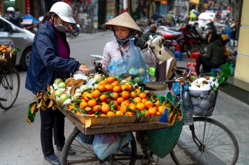 fruit stand. Credit: Quang Nguyen Vinh via Pexels