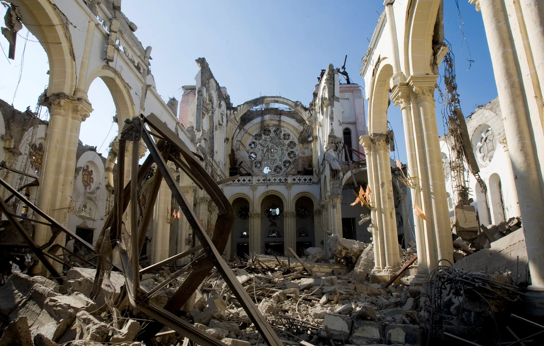 Remnants of the Cathedral of Our Lady of the Assumption after its collapse