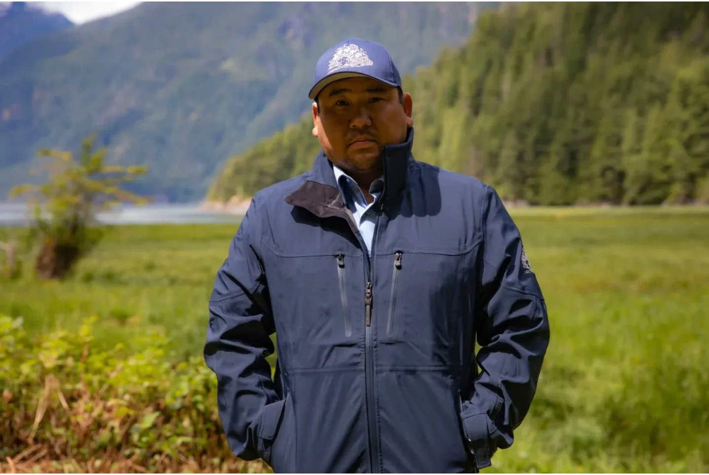 Erik Blaney is the landslide coordinator for the Homalco First Nation and is looking into the possibility of trying to restore fish habitat that was wiped out at the base of Elliot Creek. (Briar Stewart/CBC news )