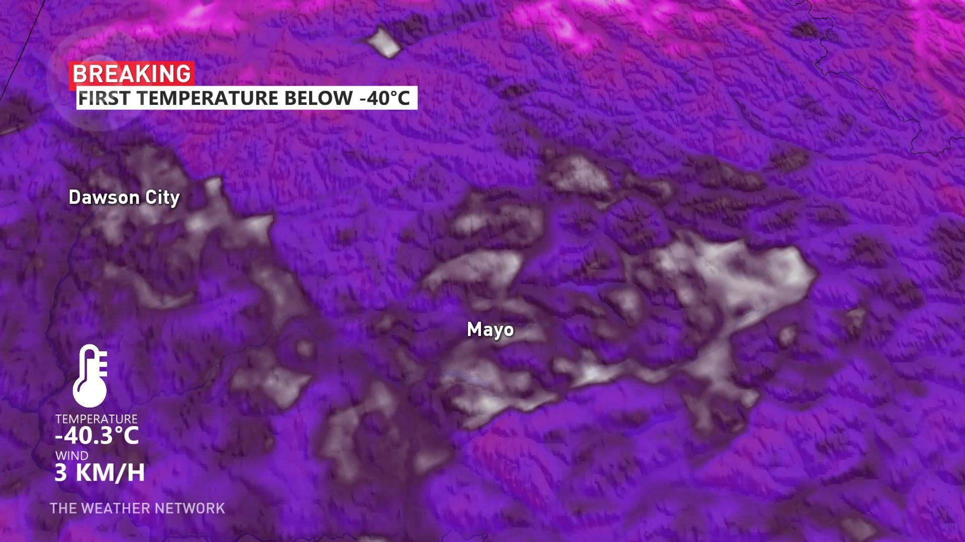 Yukon below temperature