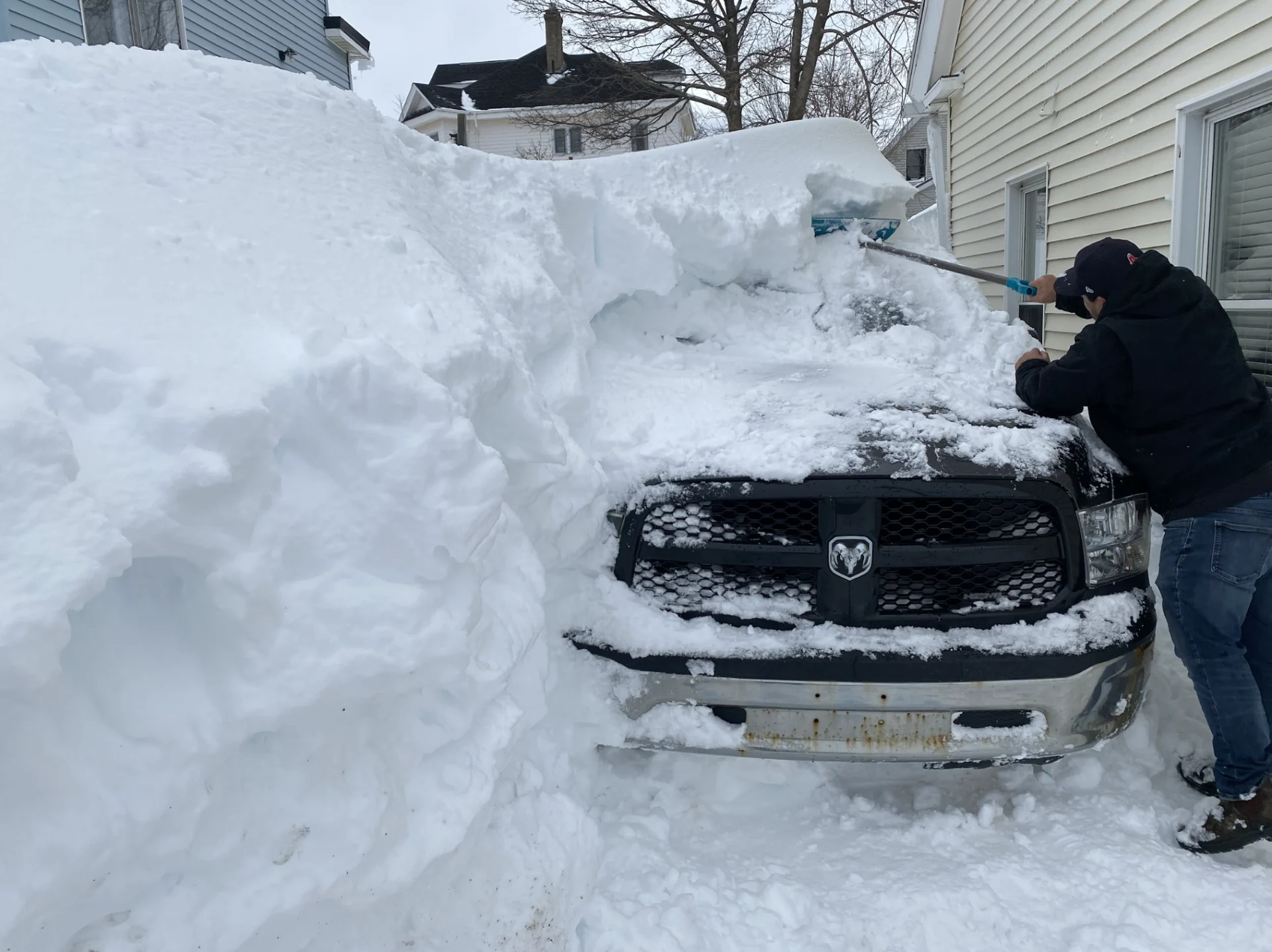 Nathan Coleman: New Glasgow Nova Scotia snow clean up - Feb 7, 2024. (4) | major snowstorm, historic storm, atlantic, winter, car, buried, snow