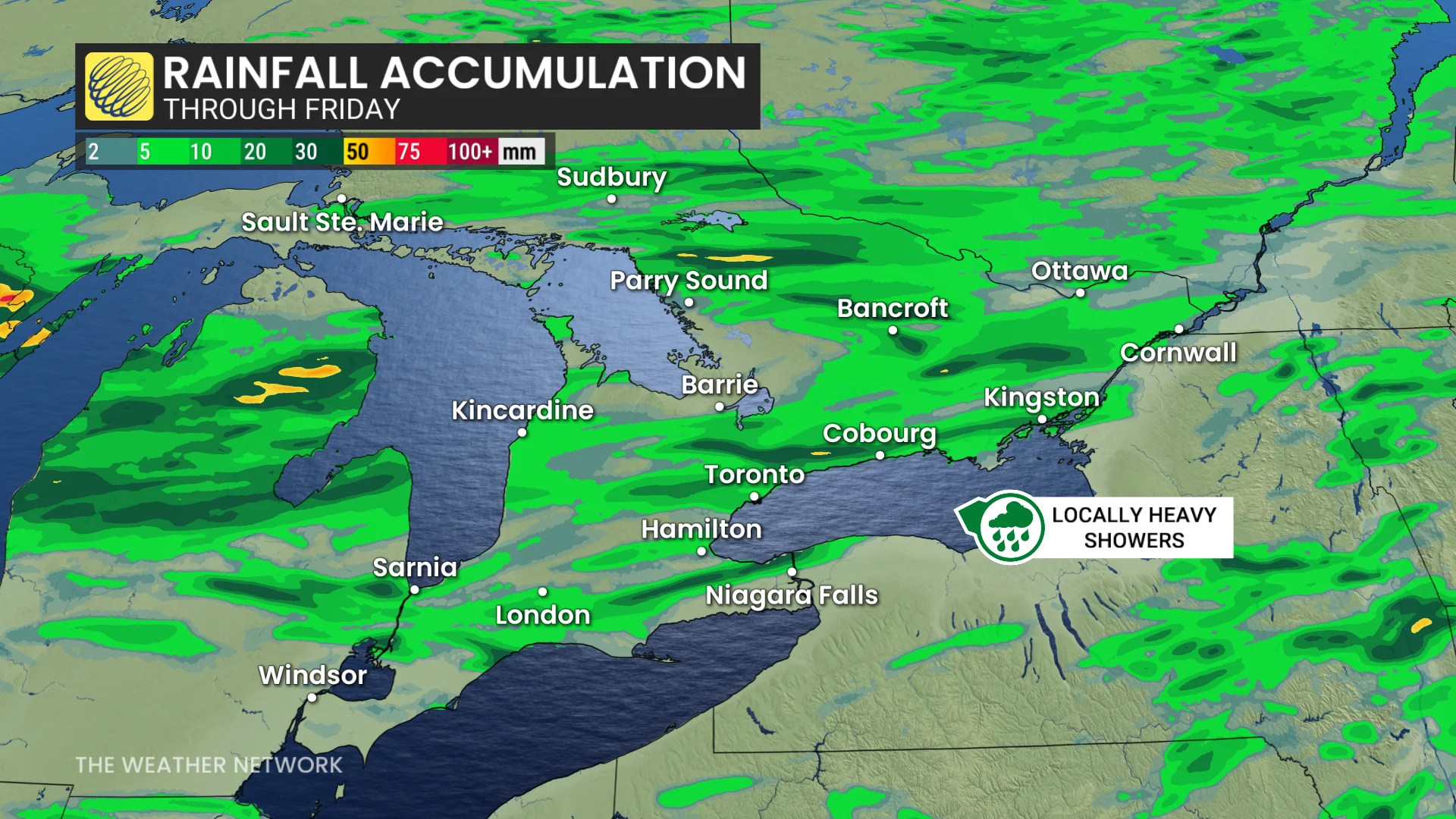 Baron - Ontario rain through Friday - July 8