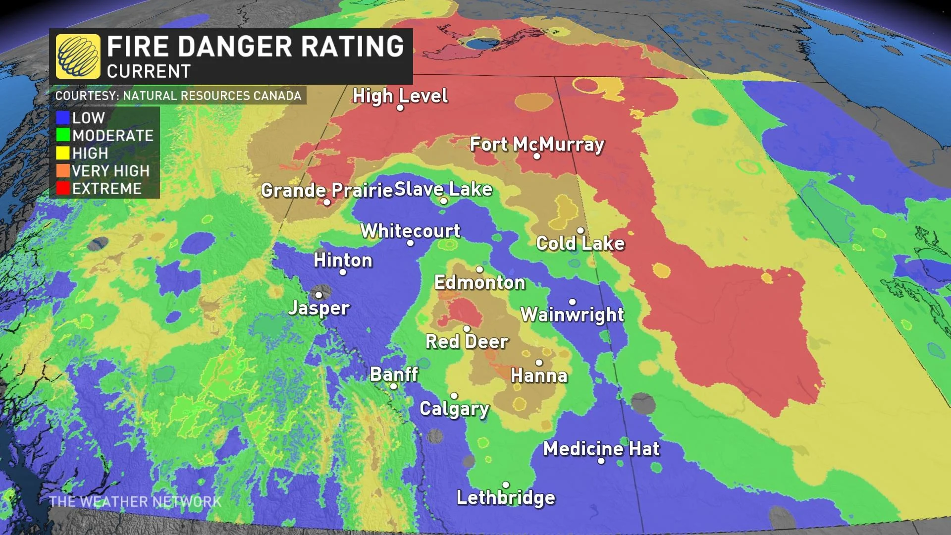 Baron - AB fire danger rating - May 8