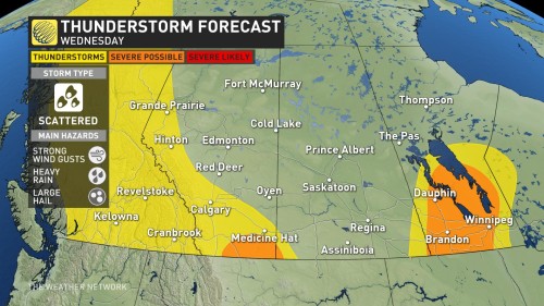 Tornado warned storms move through the Prairies The Weather Network