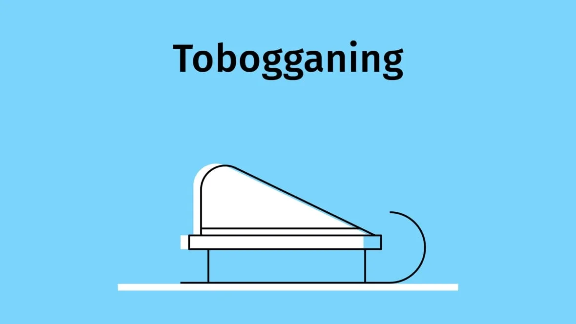 Tobagganing is a low-risk activity if people aren't sharing sleds and are simply going down the hill alongside others. (CBC Graphics)