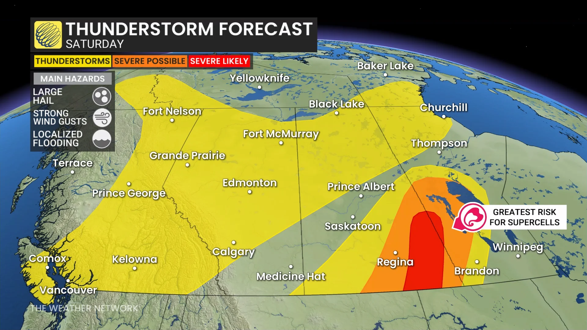 Prairies severe outlook Saturday