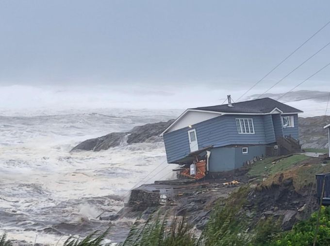 Multiple homes in Port aux Basques have been destroyed due to storm surge. (Rene Roy/Wreckhouse Press)
