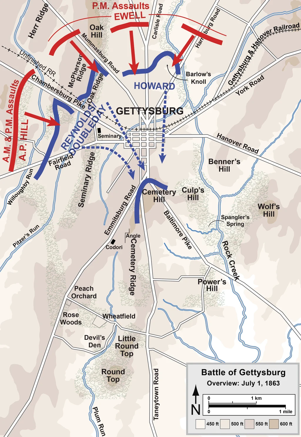 1024px-Gettysburg Battle Map Day1
