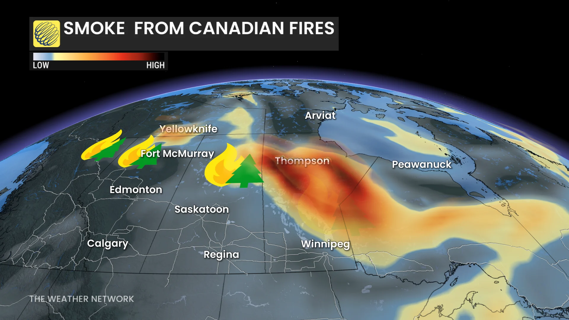 Smoke from Canadian fires June 3, 2025