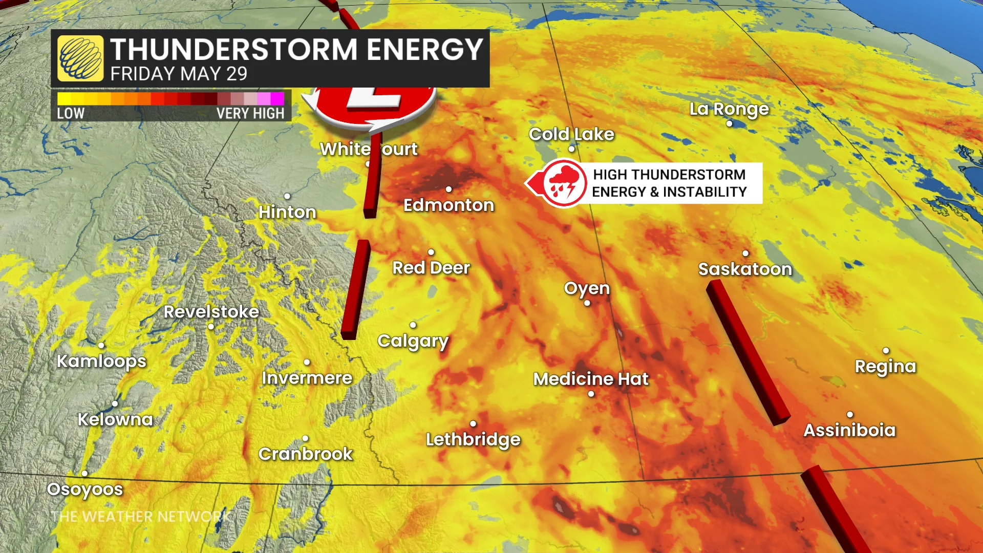Prairies thunderstorm energy Friday