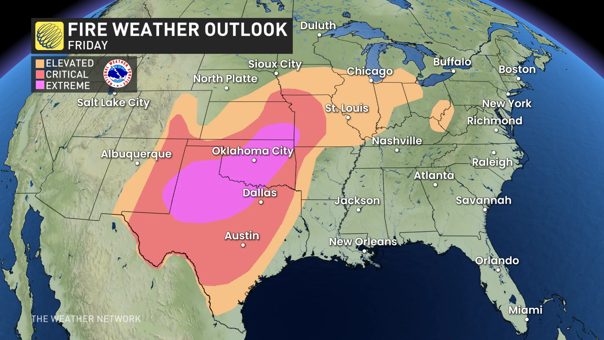 us fire weather outlook friday