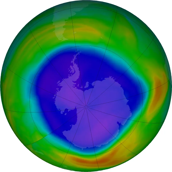 (NASA) Hole in the ozone layer over Antarctica September 2023