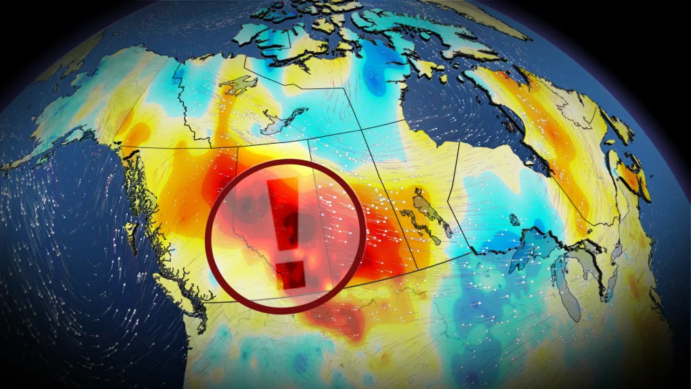 This town saw temperatures jump 20 degrees in just one hour