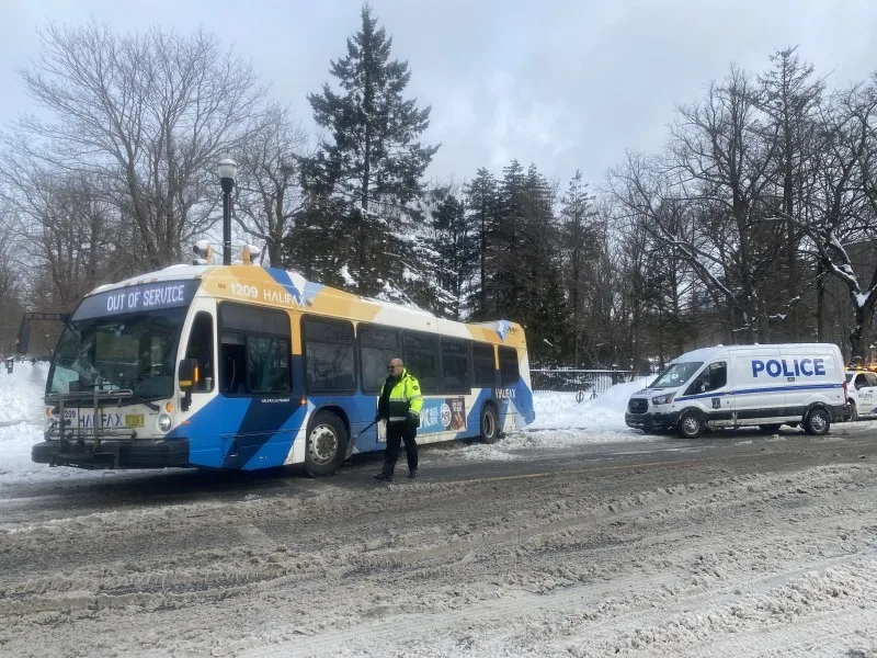 Nathan Coleman - Bus stuck in Halifax snowstorm - Feb. 14, 2024