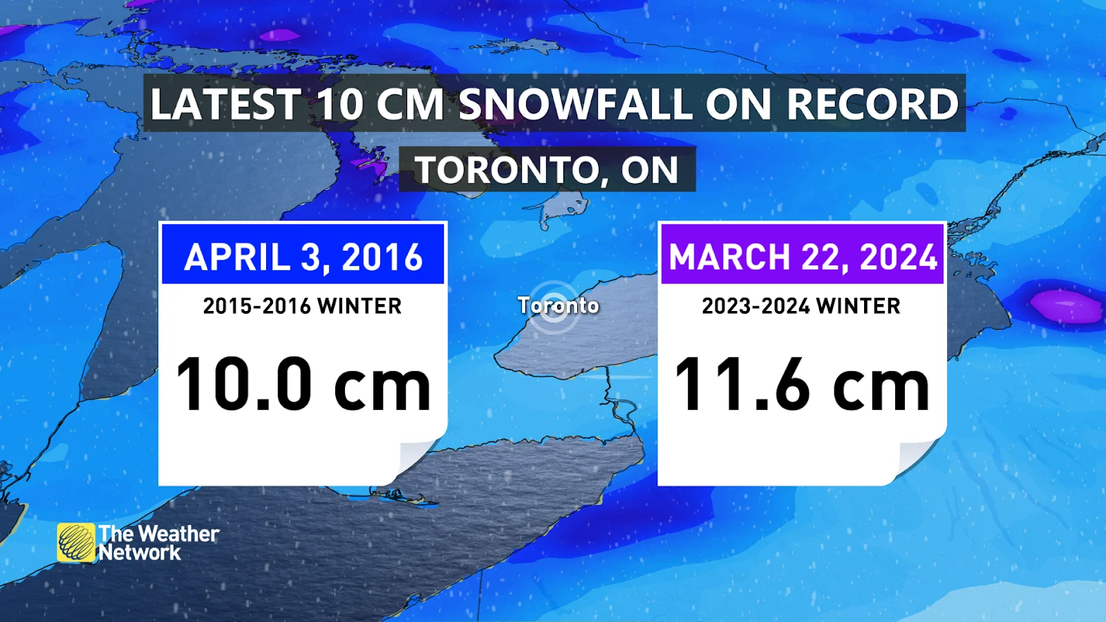 Toronto Latest 10cm of Snow