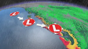 Relief coming to dry-stricken B.C. as pattern change brings rain