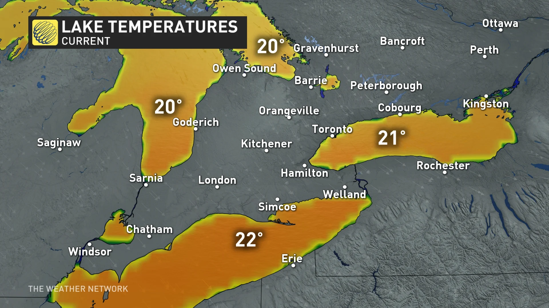 Baron - Ontario lake temperatures - Sept 4