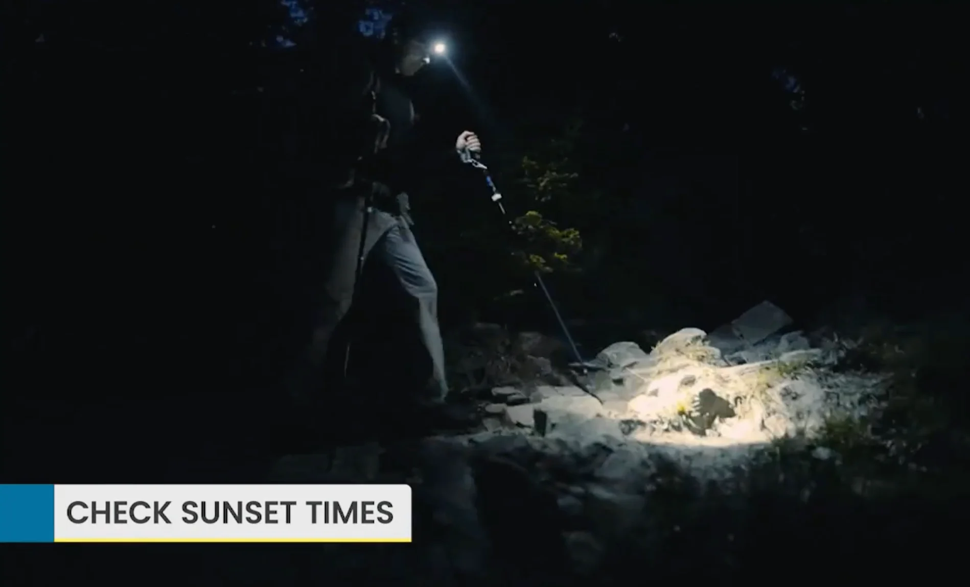 Nate Coleman: A headlamp is advised when heading out into the woods during a fall hike.