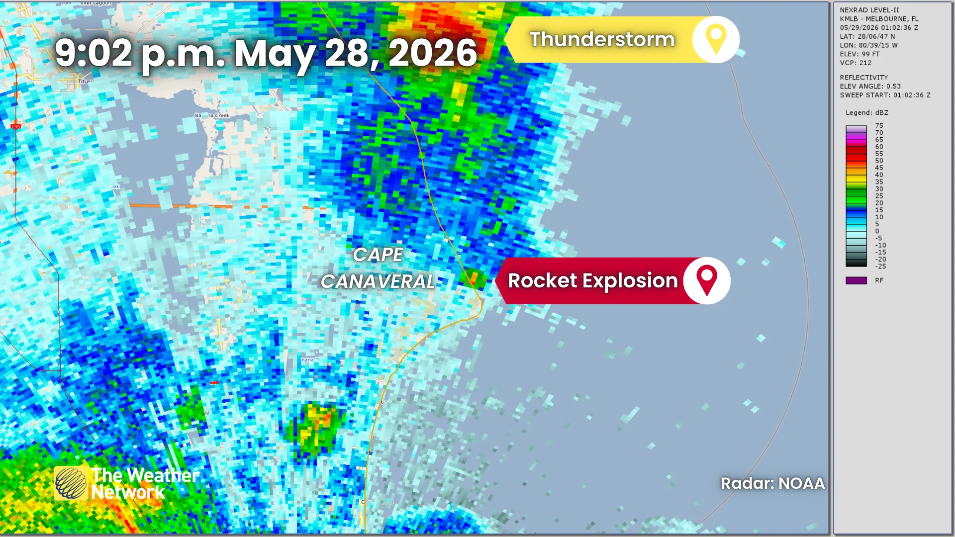 Blue Origin Rocket Explosion Radar Image