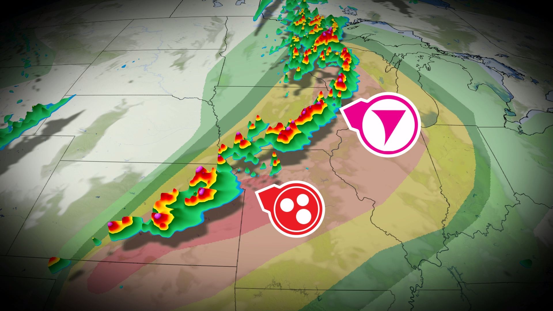 Softball size hail possible as marathon severe storms continue - The ...