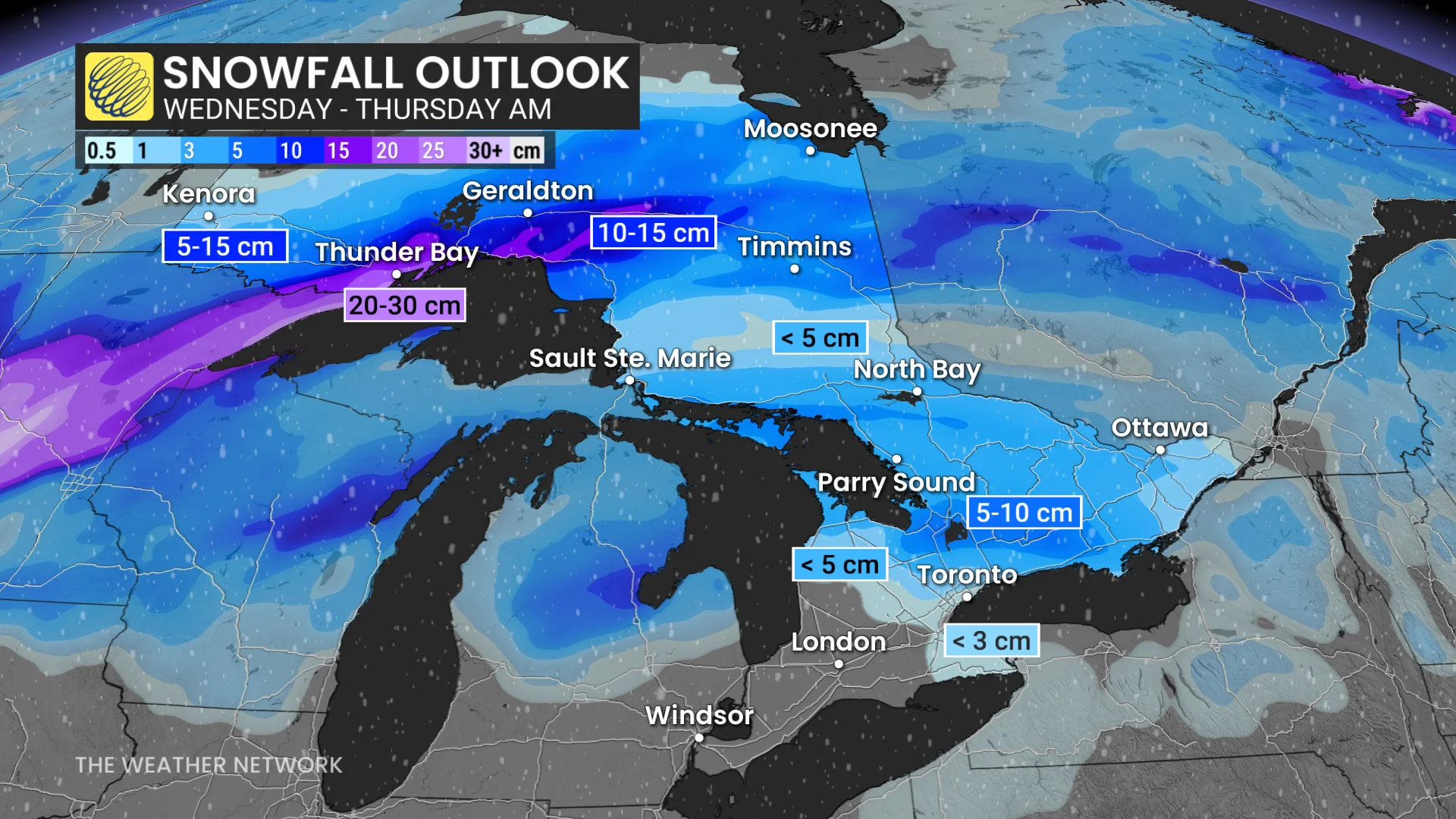 Baron - Ontario snow forecast - April 1